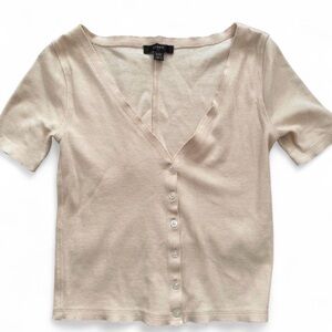 J. Crew Short Sleeve Button-Front Top